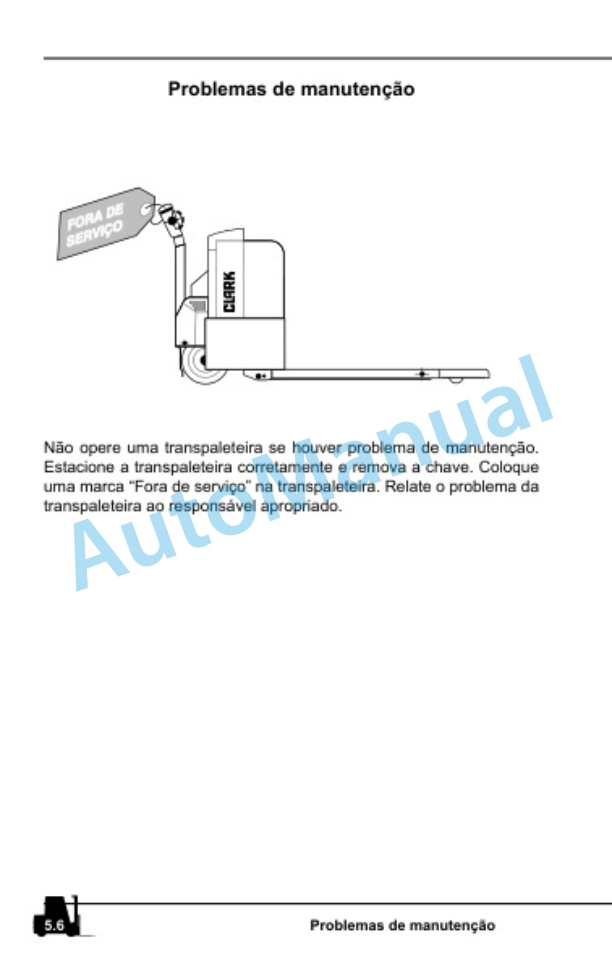 Clark EWP45 Operator Manual OM-721 BR 3 Clark EWP45 Operator Manual OM-721 BR-3