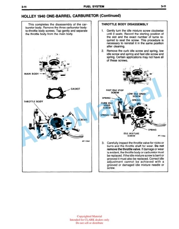 Clark Ford CSG 649 Industrial Engine Service Manual PPO-194 210-86 3 Clark Ford CSG 649 Industrial Engine Service Manual PPO-194 210-86-3