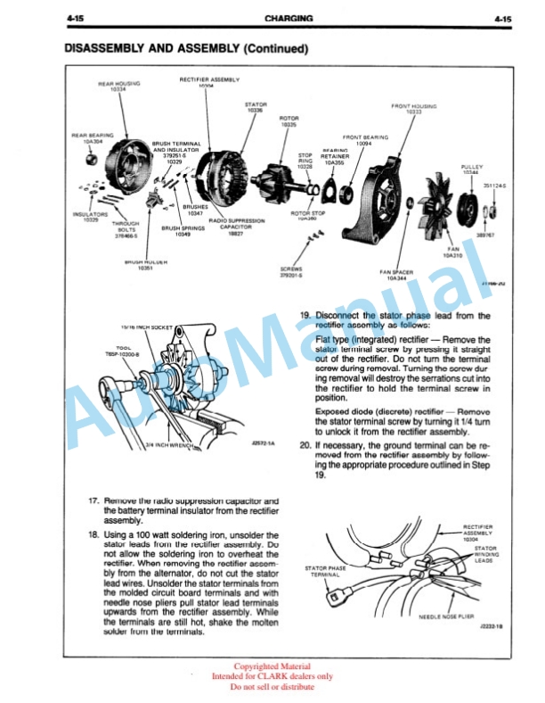 Clark Ford CSG 649 Industrial Engine Service Manual PPO-194 210-86 5 Clark Ford CSG 649 Industrial Engine Service Manual PPO-194 210-86-5
