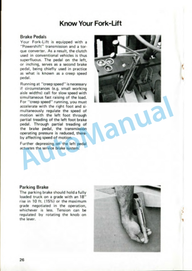 Clark Fort Lift C 500 Y 110, 135, 155 D Gas and LPG Operator Instruction Manual OI-534 2 Clark Fort Lift C 500 Y 110, 135, 155 D Gas and LPG Operator Instruction Manual OI-534-2