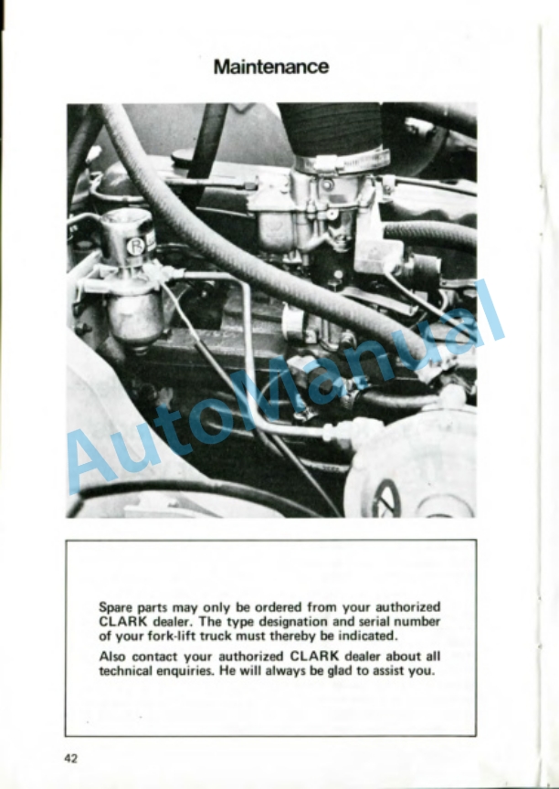 Clark Fort Lift C 500 Y 110, 135, 155 D Gas and LPG Operator Instruction Manual OI-534 5 Clark Fort Lift C 500 Y 110, 135, 155 D Gas and LPG Operator Instruction Manual OI-534-5
