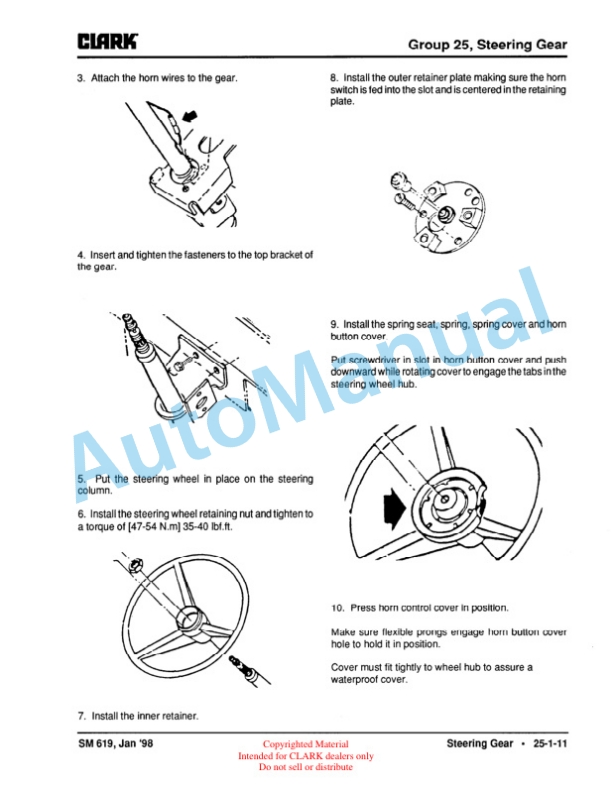 Clark G127, GP127, G127E, GP127E Service Manual SM-619 5 Clark G127, GP127, G127E, GP127E Service Manual SM-619 - Image 5