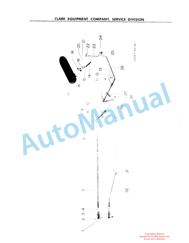 Clark Gas Carloader D Maintenance Manual and Parts Book 6D442 2 Clark Gas Carloader D Maintenance Manual and Parts Book 6D442-2