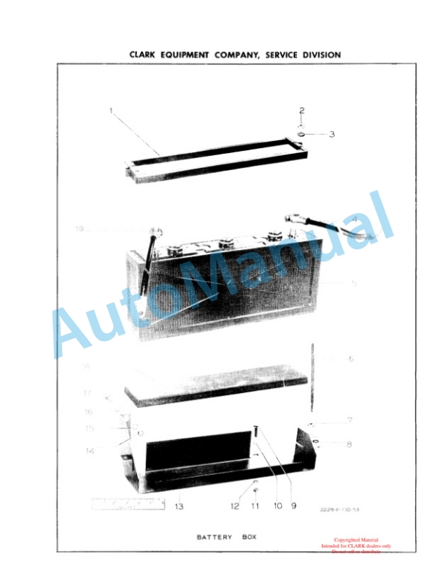 Clark Gas Carloader D Maintenance Manual and Parts Book 6D442 3 Clark Gas Carloader D Maintenance Manual and Parts Book 6D442-3