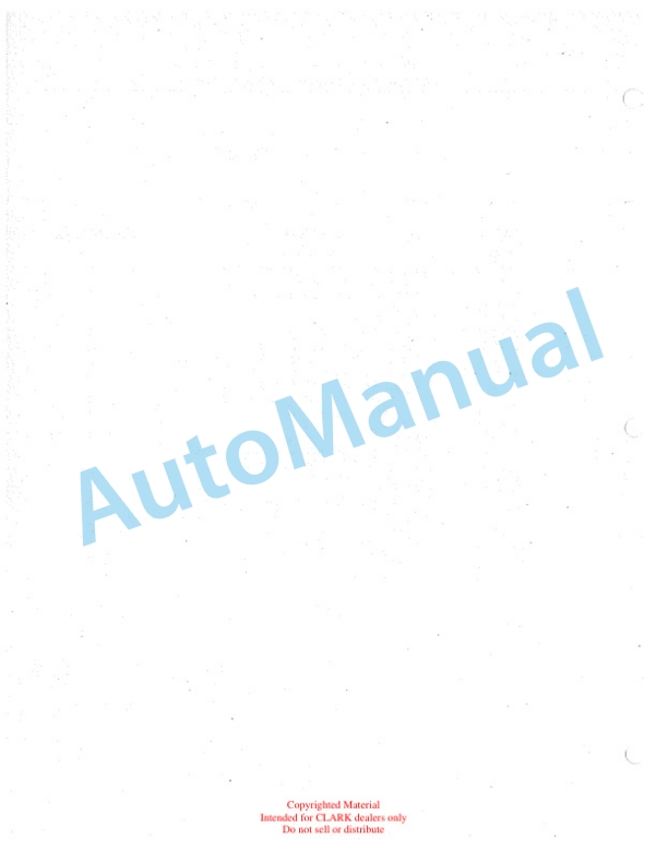 Clark Gas Carloader D Parts Book 4 Clark Gas Carloader D Parts Book-4