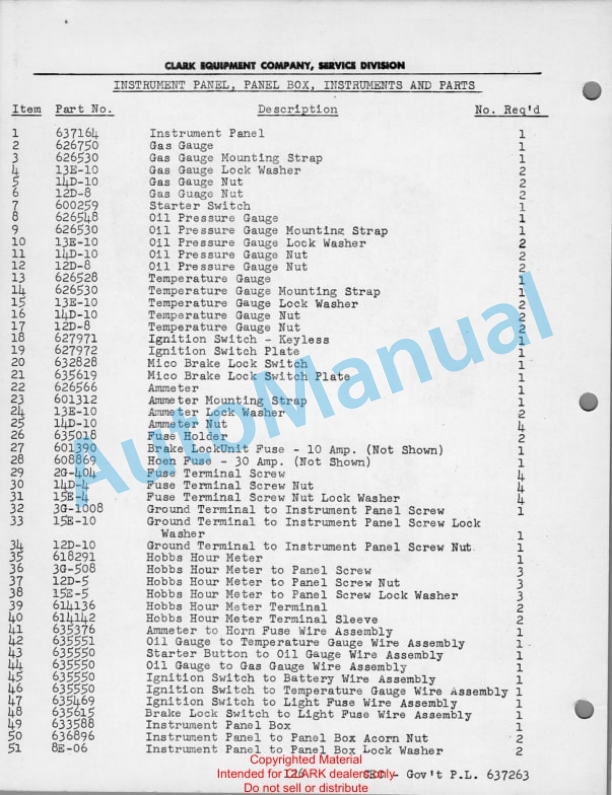 Clark Gas Clipper C Parts Book 35 5 Clark Gas Clipper C Parts Book 35-5