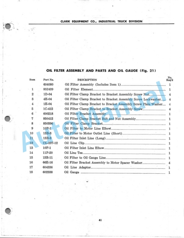 Clark Gas Trucloader Parts Book 2 2 Clark Gas Trucloader Parts Book 2-2