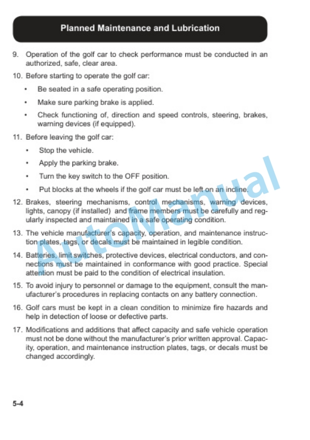 Clark GC2, TR246, GO240 Operator Manual OM-726 3 Clark GC2, TR246, GO240 Operator Manual OM-726 - Image 3