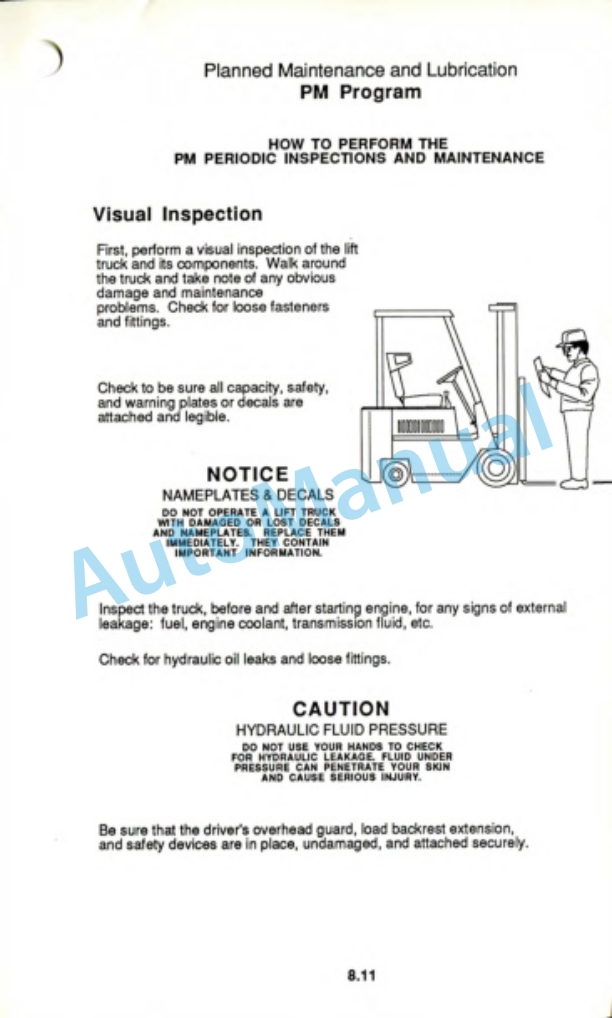 Clark GCS 12 - 15 - 17s Operator Manual OM-547 5 Clark GCS 12 - 15 - 17s Operator Manual OM-547-5