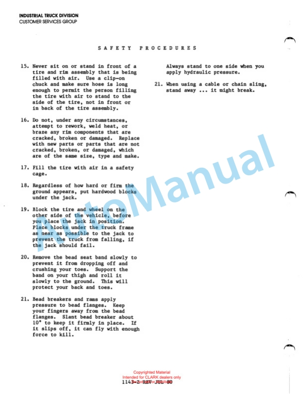 Clark GCS, GPS Service and Adjustment Manual SM-522-4