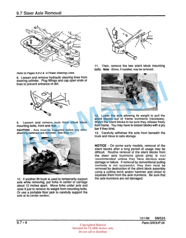 Clark GCS Service Manual SM-520R 5 Clark GCS Service Manual SM-520R - Image 5