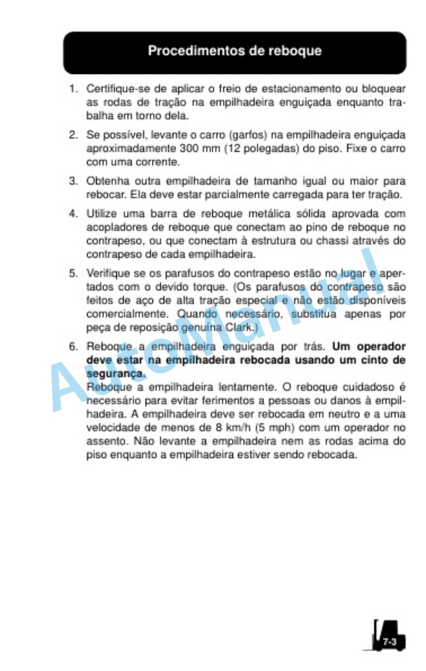 Clark GEX 40, GEX 45, GEX 50 Electric Rider Lift Trucks Operator Manual OM-901 POR 3 Clark GEX 40, GEX 45, GEX 50 Electric Rider Lift Trucks Operator Manual OM-901 POR-3