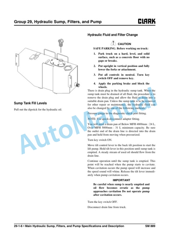Clark GEX 40, GEX 45, GEX 50 Service Manual SM-889 5 Clark GEX 40, GEX 45, GEX 50 Service Manual SM-889 - Image 5