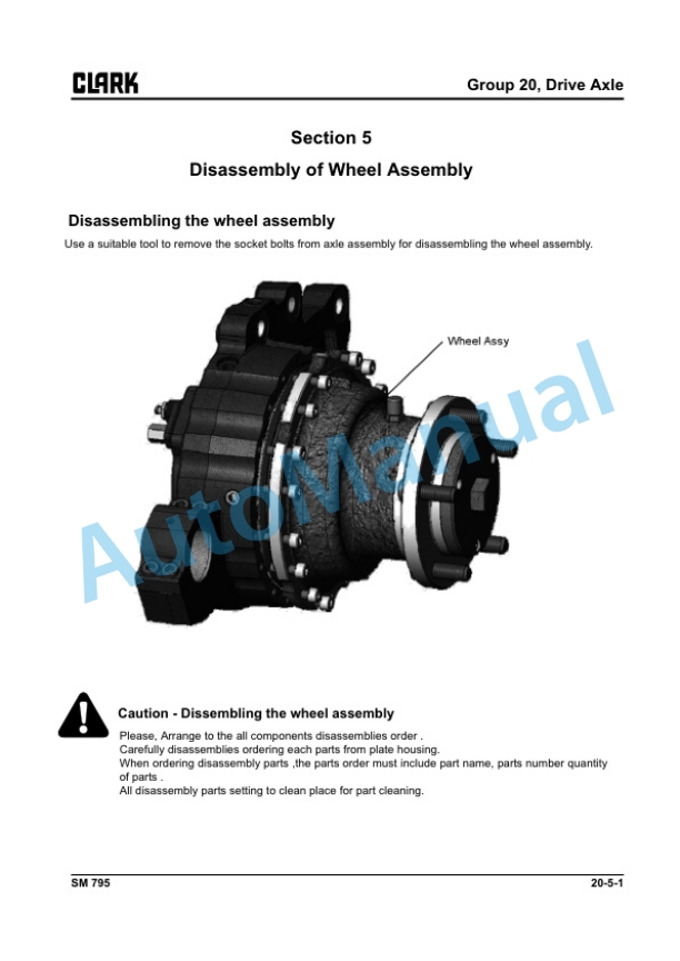 Clark GEX16, 18, 20s, GTX16, 18, 20s Service Manual SM-795 3 Clark GEX16, 18, 20s, GTX16, 18, 20s Service Manual SM-795 - Image 3