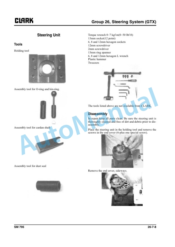 Clark GEX16, 18, 20s, GTX16, 18, 20s Service Manual SM-795 5 Clark GEX16, 18, 20s, GTX16, 18, 20s Service Manual SM-795 - Image 5