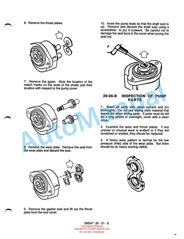 Clark GM127 Service and Adjustment Manual SM-554 4 Clark GM127 Service and Adjustment Manual SM-554-4