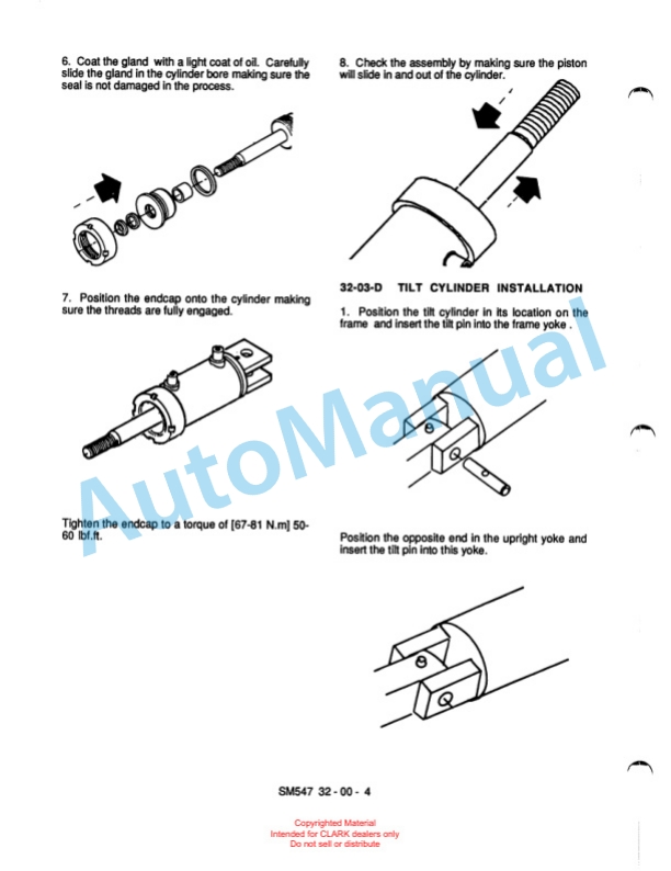 Clark GM127 Service and Adjustment Manual SM-554 5 Clark GM127 Service and Adjustment Manual SM-554-5