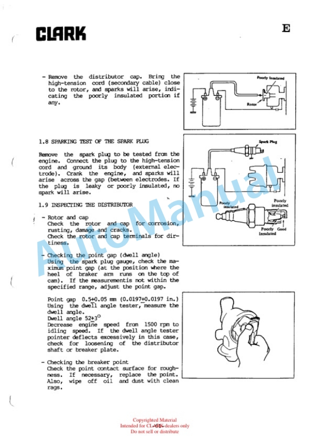 Clark GPM 20-30 Service Training SM-5113 4 Clark GPM 20-30 Service Training SM-5113-4
