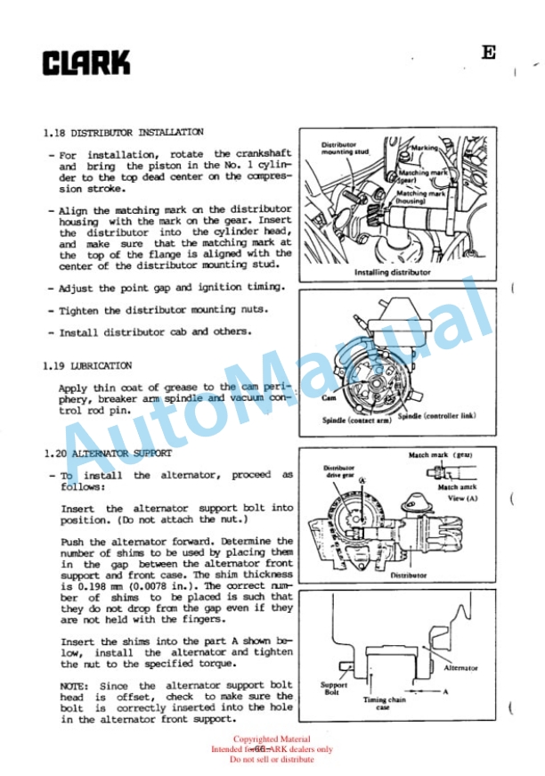 Clark GPM 20-30 Service Training SM-5113 5 Clark GPM 20-30 Service Training SM-5113-5