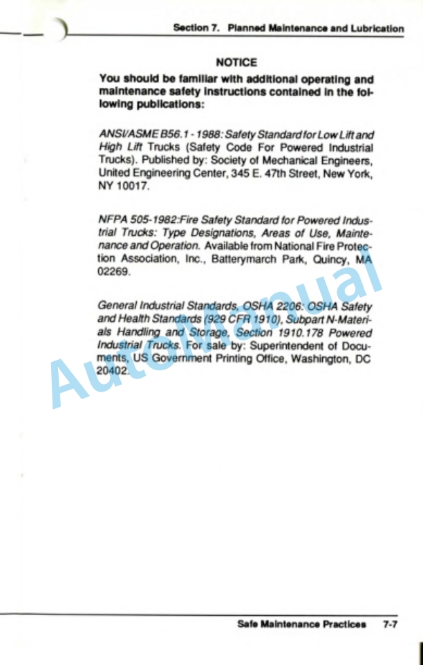 Clark GPX 35, 40, 45, 50, 55 Operator Manual OM-606 4 Clark GPX 35, 40, 45, 50, 55 Operator Manual OM-606-4