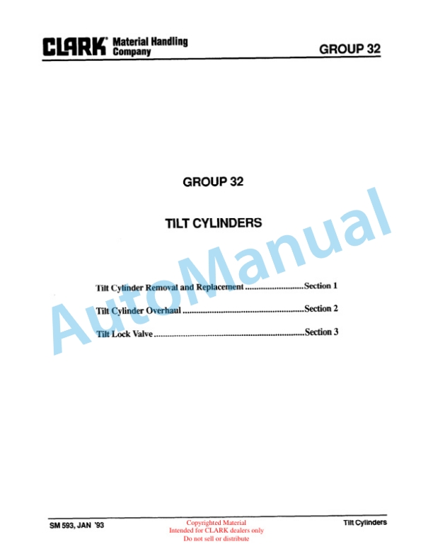 Clark GPX 35, 40, 50E Service Manual SM-606 5 Clark GPX 35, 40, 50E Service Manual SM-606 - Image 5