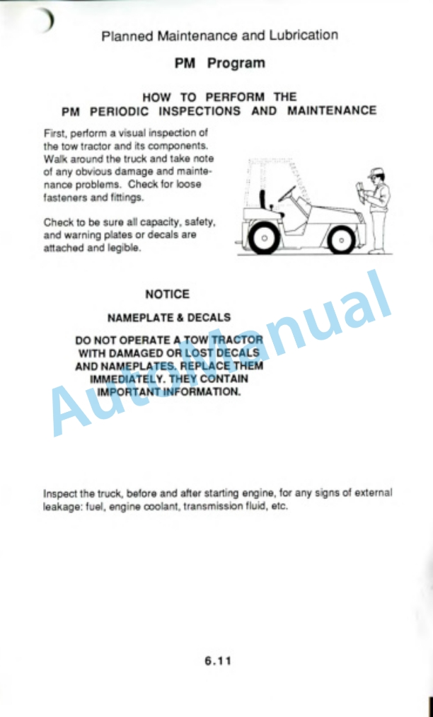 Clark GT 25, 30, 32, 35, DT 25, 30, 32, 35 Operator Manual OM-553 5 Clark GT 25, 30, 32, 35, DT 25, 30, 32, 35 Operator Manual OM-553-5