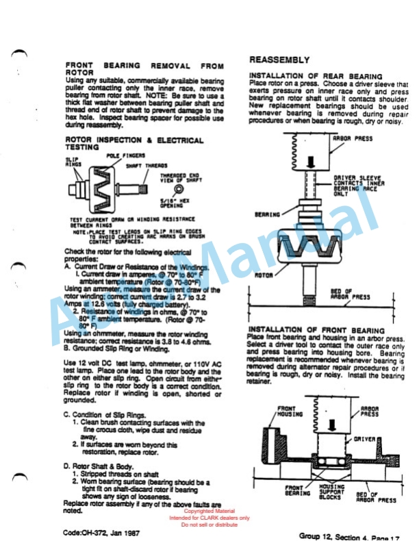 Clark GT 25, 30, 32, 50 Tow Tractor Service Manual SM-553G 2 Clark GT 25, 30, 32, 50 Tow Tractor Service Manual SM-553G-2
