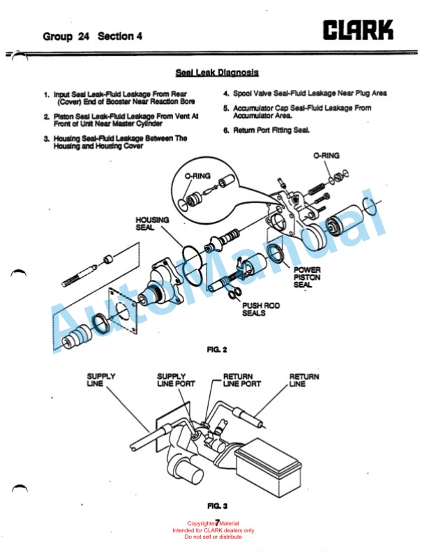 Clark GT 25, 30, 32, 50 Tow Tractor Service Manual SM-553G 4 Clark GT 25, 30, 32, 50 Tow Tractor Service Manual SM-553G-4