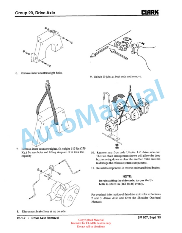 Clark GT 30E, 50E, 60E Gas Towing Tractor Service Manual SM-607G 3 Clark GT 30E, 50E, 60E Gas Towing Tractor Service Manual SM-607G - Image 3
