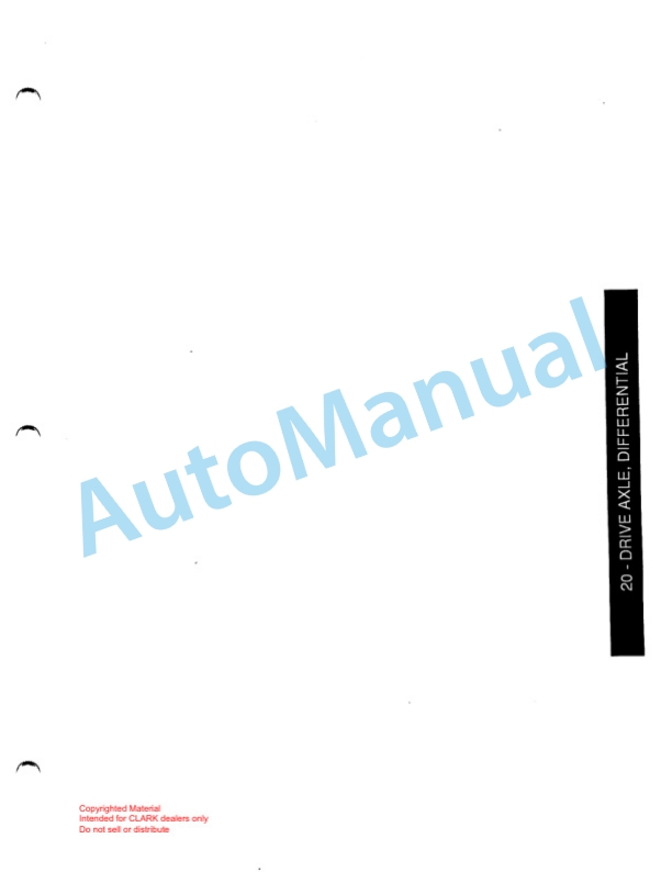 Clark GT, DT 32, 50 Towing Tractor Parts Book X165 6940 2 Clark GT, DT 32, 50 Towing Tractor Parts Book X165 6940-2