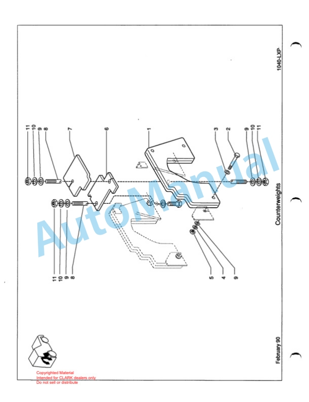 Clark GT, DT 32, 50 Towing Tractor Parts Book X165 6940 5 Clark GT, DT 32, 50 Towing Tractor Parts Book X165 6940-5