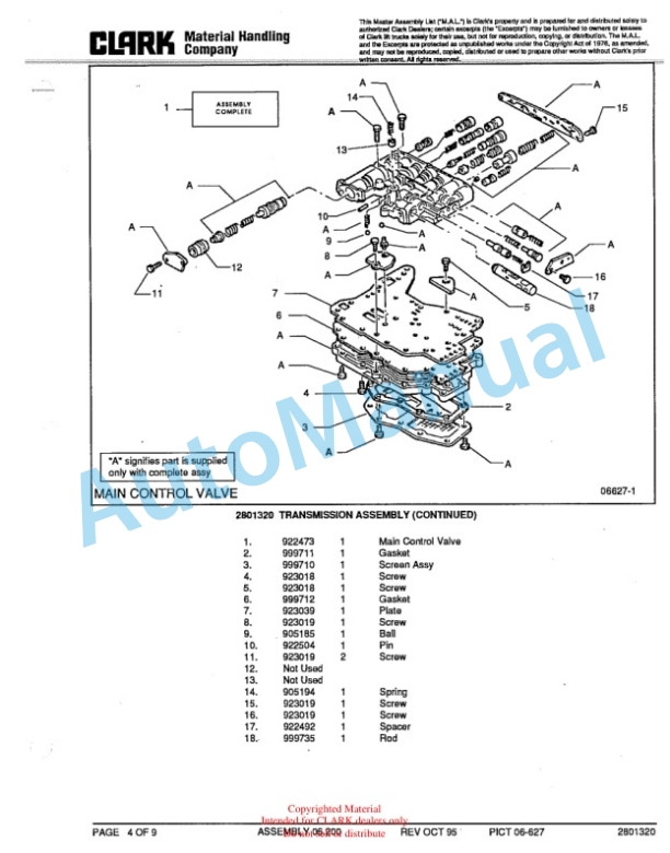 Clark GTDTE Towing Tractor Parts Book X166 5 Clark GTDTE Towing Tractor Parts Book X166-5