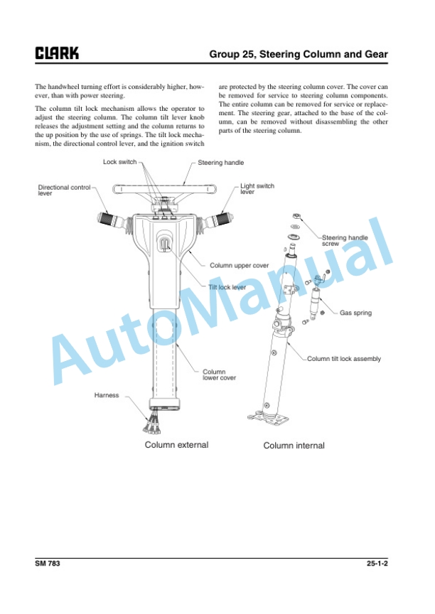 Clark GTS 20 D, GTS 25 D, GTS 30 D, GTS 33 D, GTS 20 L, GTS 25 L, GTS 30 L, GTS 33 L Service Manual SM-783 5 Clark GTS 20 D, GTS 25 D, GTS 30 D, GTS 33 D, GTS 20 L, GTS 25 L, GTS 30 L, GTS 33 L Service Manual SM-783 - Image 5