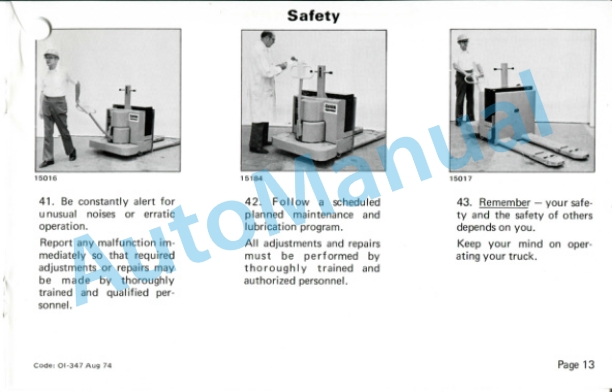 Clark HWP 40-60 Operator Instruction Manual OI-347 2 Clark HWP 40-60 Operator Instruction Manual OI-347-2