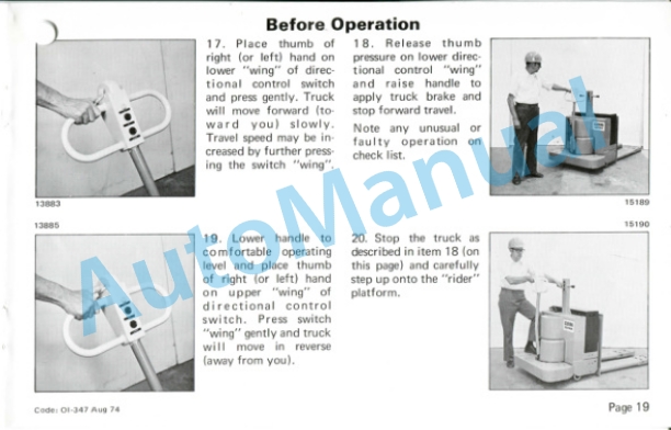 Clark HWP 40-60 Operator Instruction Manual OI-347 3 Clark HWP 40-60 Operator Instruction Manual OI-347-3