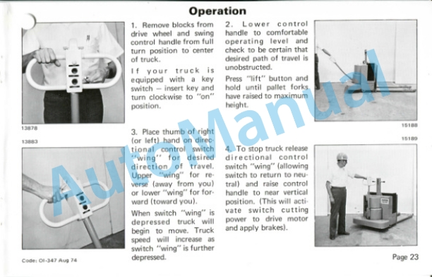 Clark HWP 40-60 Operator Instruction Manual OI-347 5 Clark HWP 40-60 Operator Instruction Manual OI-347-5