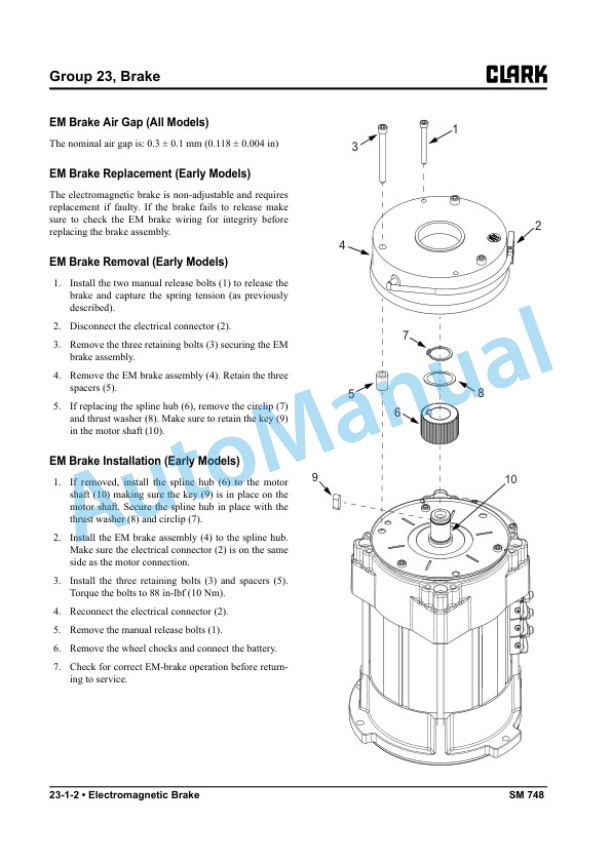 Clark HWXE 30-40, PWXE 30-40 Service Manual SM-748 4 Clark HWXE 30-40, PWXE 30-40 Service Manual SM-748 - Image 4