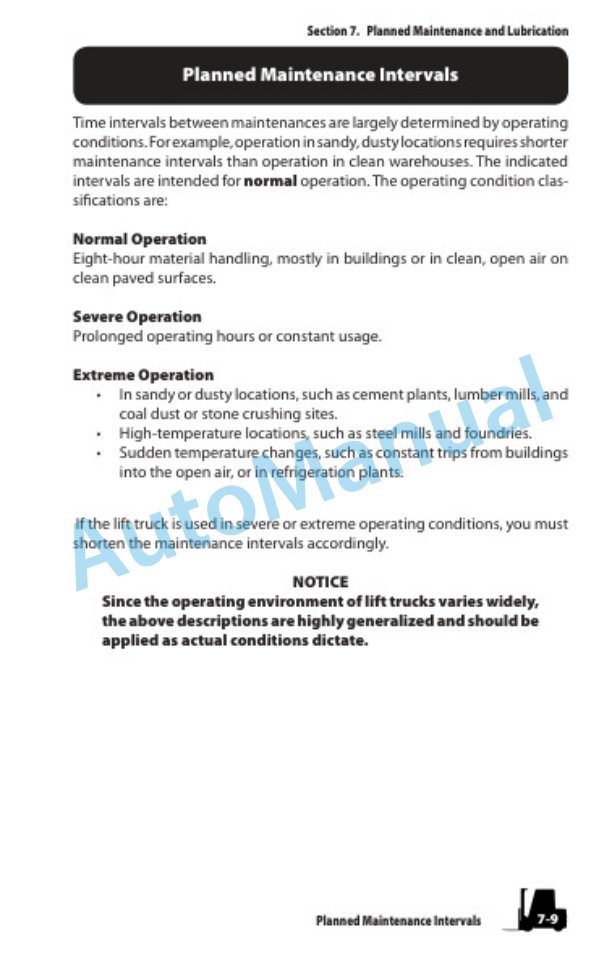 Clark Internal Combustion Lift Truck Operator Manual OM-624 3 Clark Internal Combustion Lift Truck Operator Manual OM-624-3