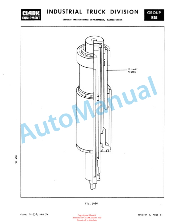 Clark IT 30, IT 40B Overhaul Manual OH-366 3 Clark IT 30, IT 40B Overhaul Manual OH-366-3