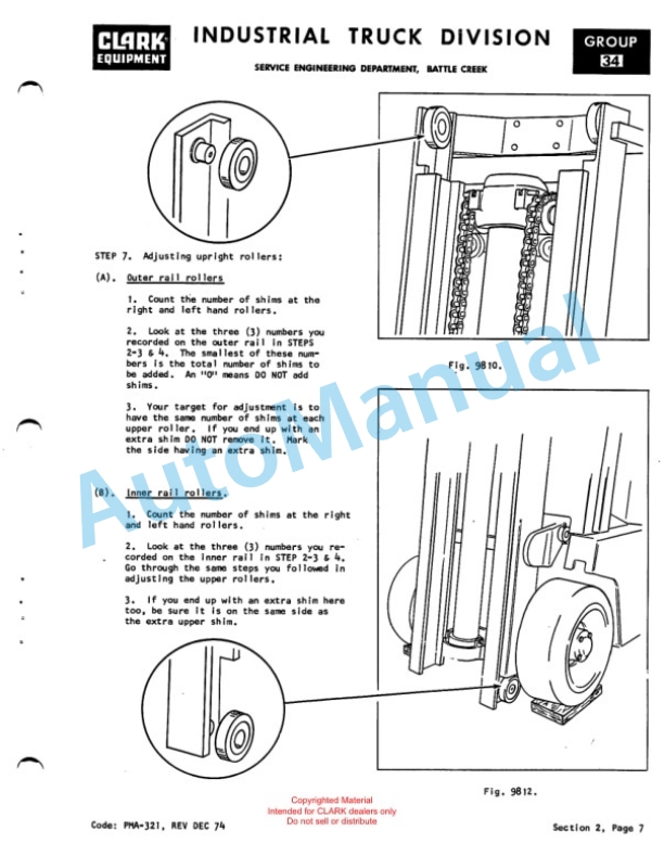 Clark IT 50, IT 60, IT 70, IT 80 Overhaul Instructions OH-443 3 Clark IT 50, IT 60, IT 70, IT 80 Overhaul Instructions OH-443-3