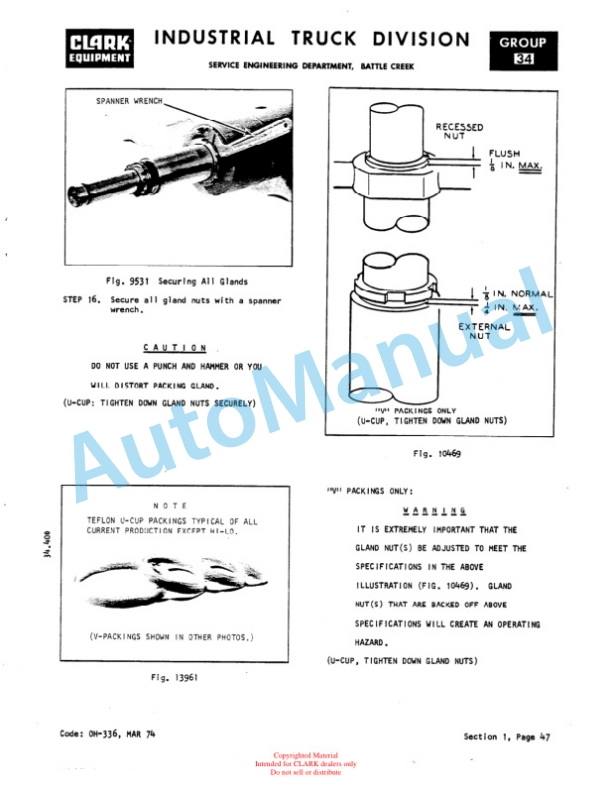 Clark IT 50D, IT 60D, IT 70D, IT 80D Overhaul Manual OH-390 3 Clark IT 50D, IT 60D, IT 70D, IT 80D Overhaul Manual OH-390-3