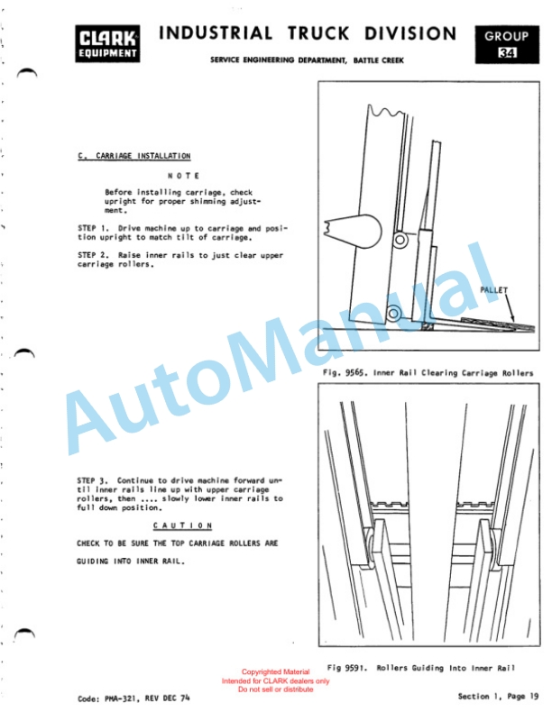 Clark IT 60D, IT 70D, IT 80D Planned Maintenance and Adjustment Procedures Manual PMA-390 2 Clark IT 60D, IT 70D, IT 80D Planned Maintenance and Adjustment Procedures Manual PMA-390-2