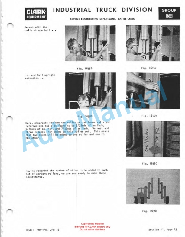 Clark IT 60D, IT 70D, IT 80D Planned Maintenance and Adjustment Procedures Manual PMA-390 5 Clark IT 60D, IT 70D, IT 80D Planned Maintenance and Adjustment Procedures Manual PMA-390-5