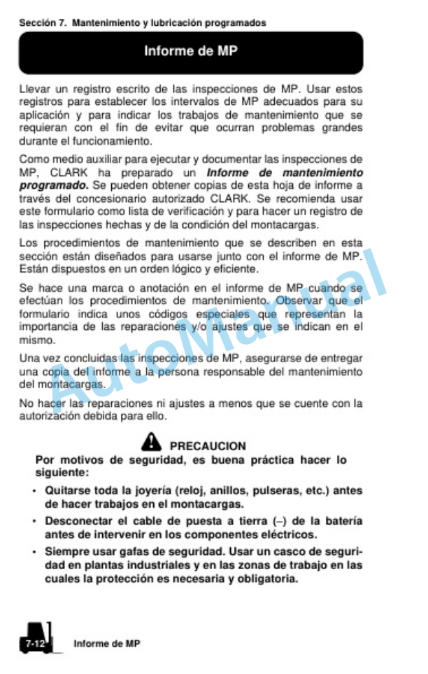 Clark L 20, 25, 30, 33, 35 D, L 20, 25, 30, 33, 35 L Operator Manual OM-1145 5 Clark L 20, 25, 30, 33, 35 D, L 20, 25, 30, 33, 35 L Operator Manual OM-1145-5