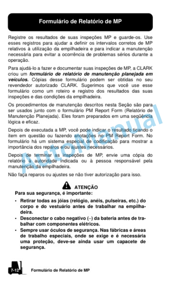 Clark L 20, 25, 30, 33, 35 D, L 20, 25, 30, 33, 35 L Operator Manual OM-1146 5 Clark L 20, 25, 30, 33, 35 D, L 20, 25, 30, 33, 35 L Operator Manual OM-1146-5