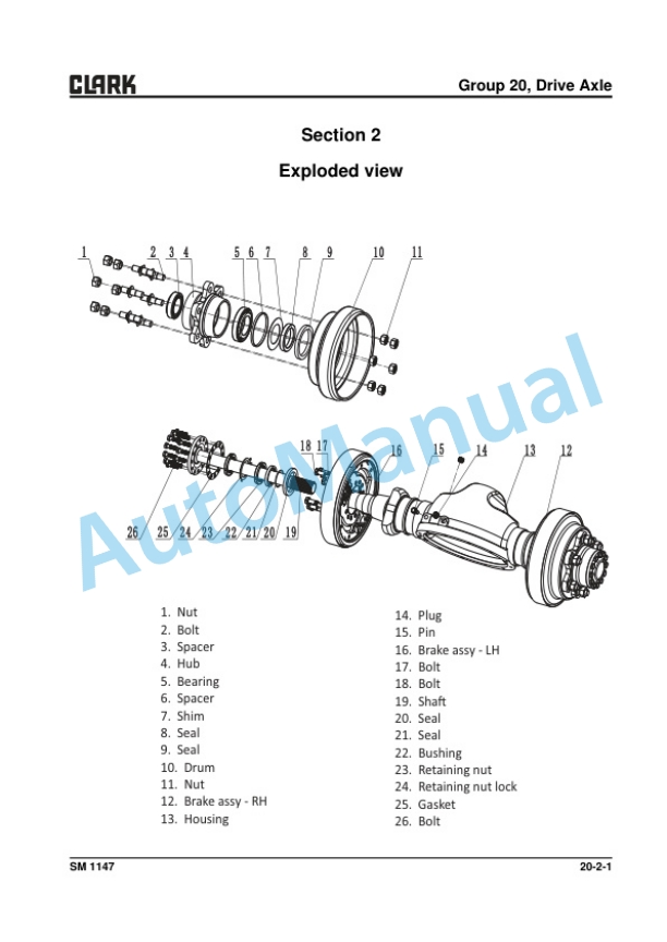 Clark L 20 L, L 25 L, L 30 L, L 33 L, L 35 L Service Manual SM-1147 3 Clark L 20 L, L 25 L, L 30 L, L 33 L, L 35 L Service Manual SM-1147 - Image 3