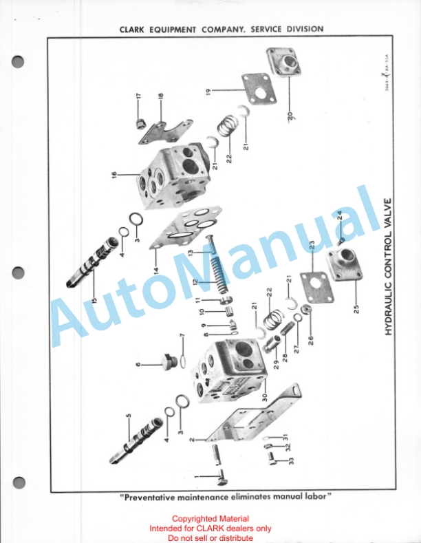 Clark LPGas Clipper C Maintenance Manual and Parts Book 39-C1 5 Clark LPGas Clipper C Maintenance Manual and Parts Book 39-C1-5