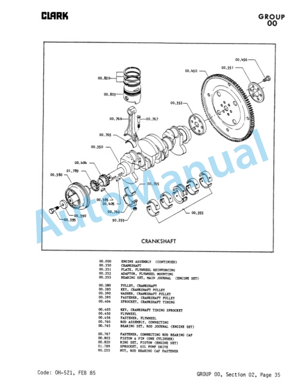 Clark Mitsubishi-4G54 2.6 Liter Engine Overhaul Service Manual 3 Clark Mitsubishi-4G54 2.6 Liter Engine Overhaul Service Manual-3
