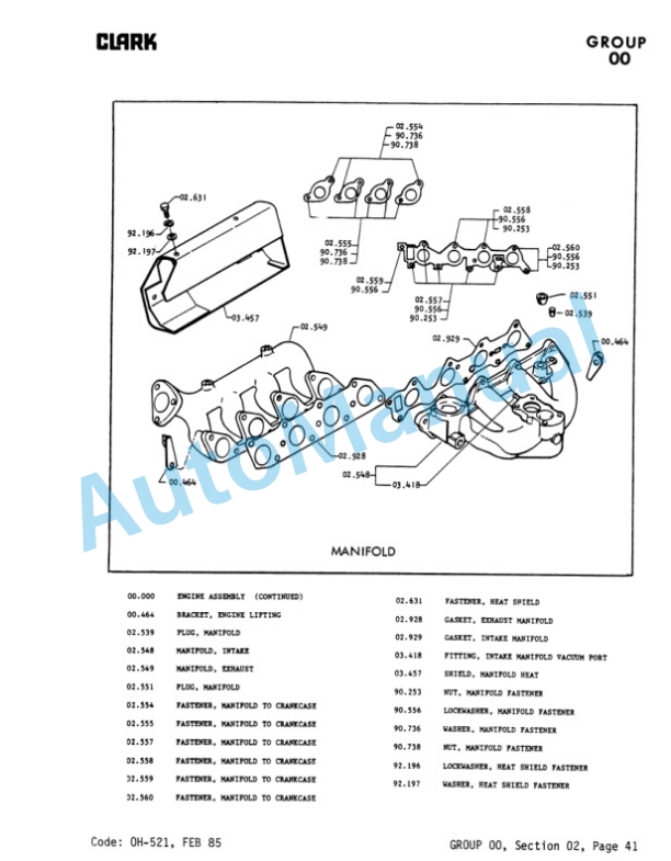 Clark Mitsubishi-4G54 2.6 Liter Engine Overhaul Service Manual 5 Clark Mitsubishi-4G54 2.6 Liter Engine Overhaul Service Manual-5