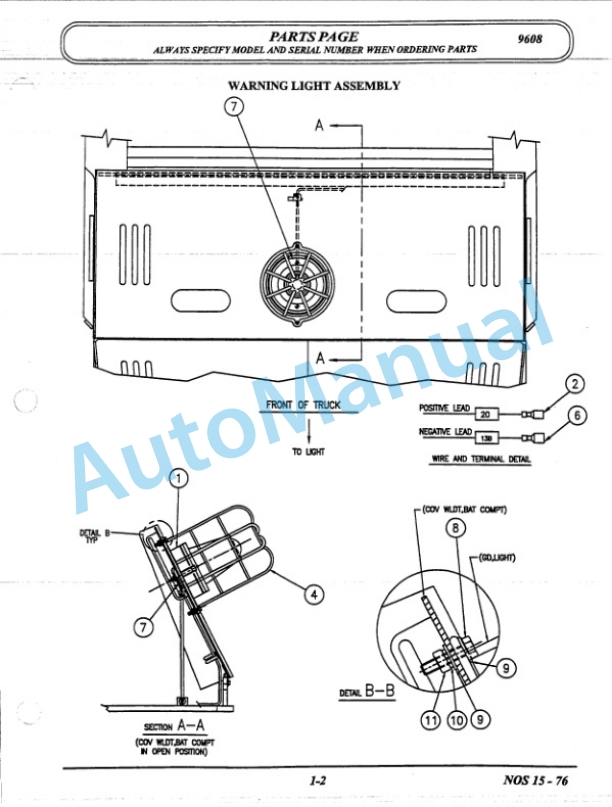 Clark NOS 15 Parts Manual X-168A 4 Clark NOS 15 Parts Manual X-168A-4